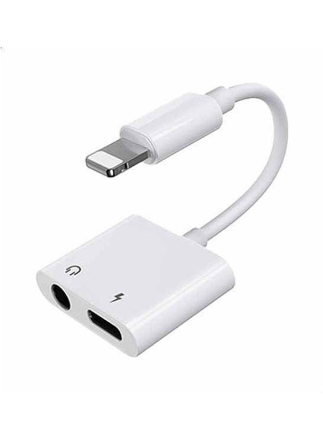 JOYROOM Ben Series Lightning Audio and Charging Cable White  - Image 1