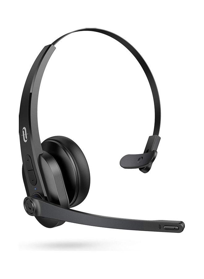 TaoTronics - Bluetooth Headset with Noise Cancelling Microphone Black - Image 1
