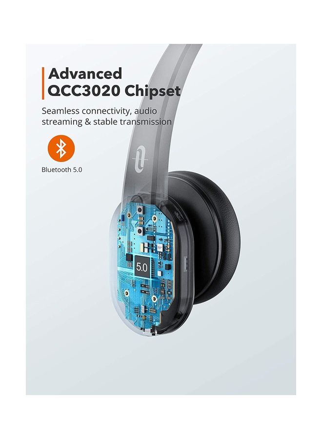 TaoTronics - Bluetooth Headset with Noise Cancelling Microphone Black - Image 1