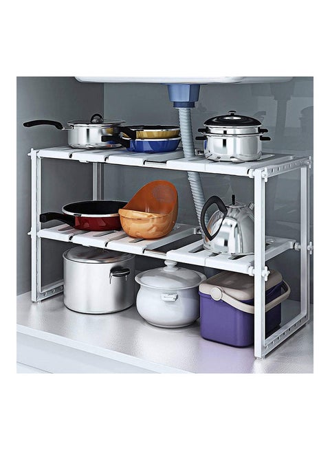 Under Sink Organizer white 66 x 26x 38cm