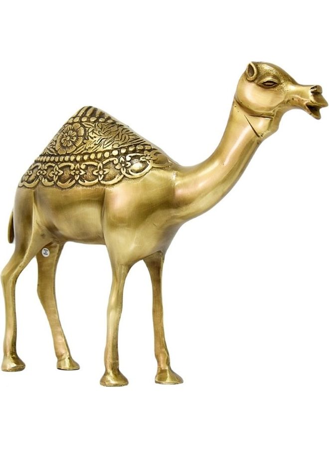 تمثال كلاسيكي على شكل جمل ذهبي  - Image 1