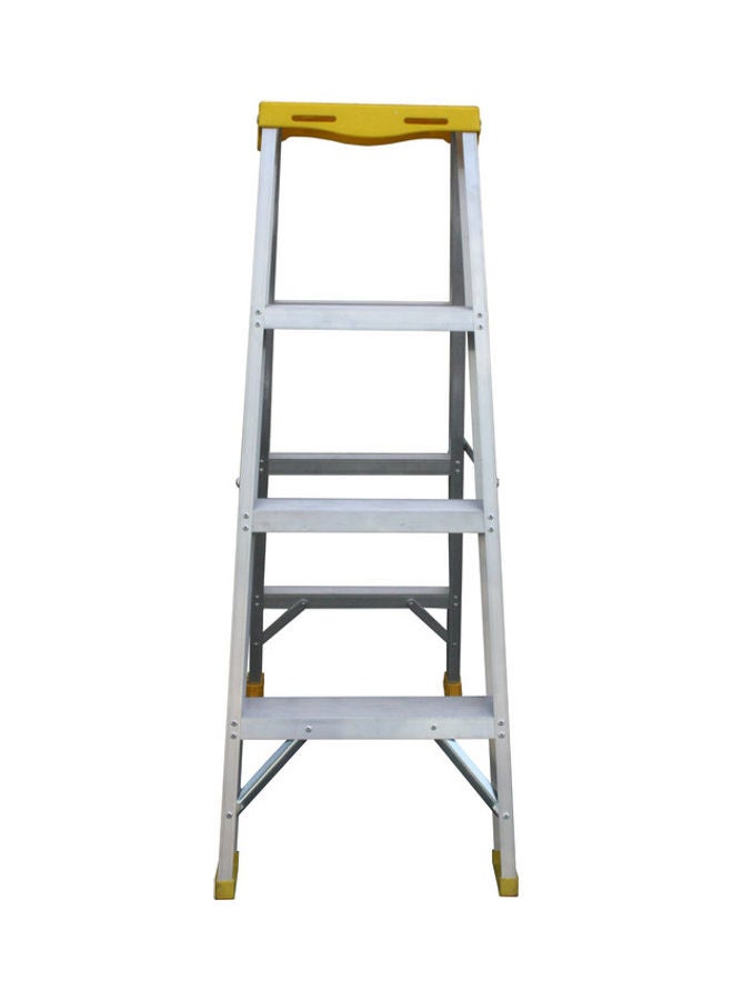 Penguin Aluminium Double Side Plastic Top Ladder Silver 120x15x44.5cm  - Image 2