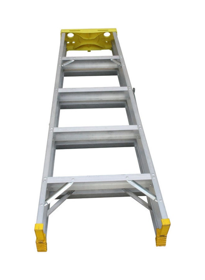 Penguin Aluminium Double Side Plastic Top Ladder Silver 150x15x47.5cm  - Image 3