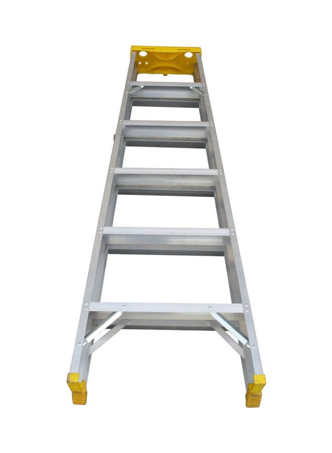 Penguin Aluminium Double Side Plastic Top Ladder Silver 179.5x15x50.5cm  - Image 3
