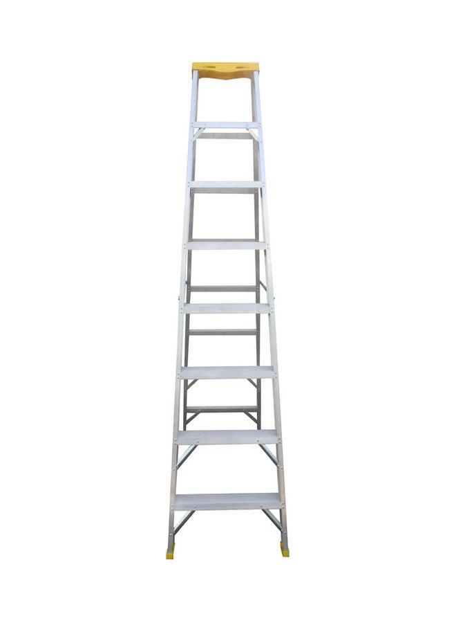 Penguin Aluminium Double Side Plastic Top Ladder Silver 210x15x53.5cm  - Image 2