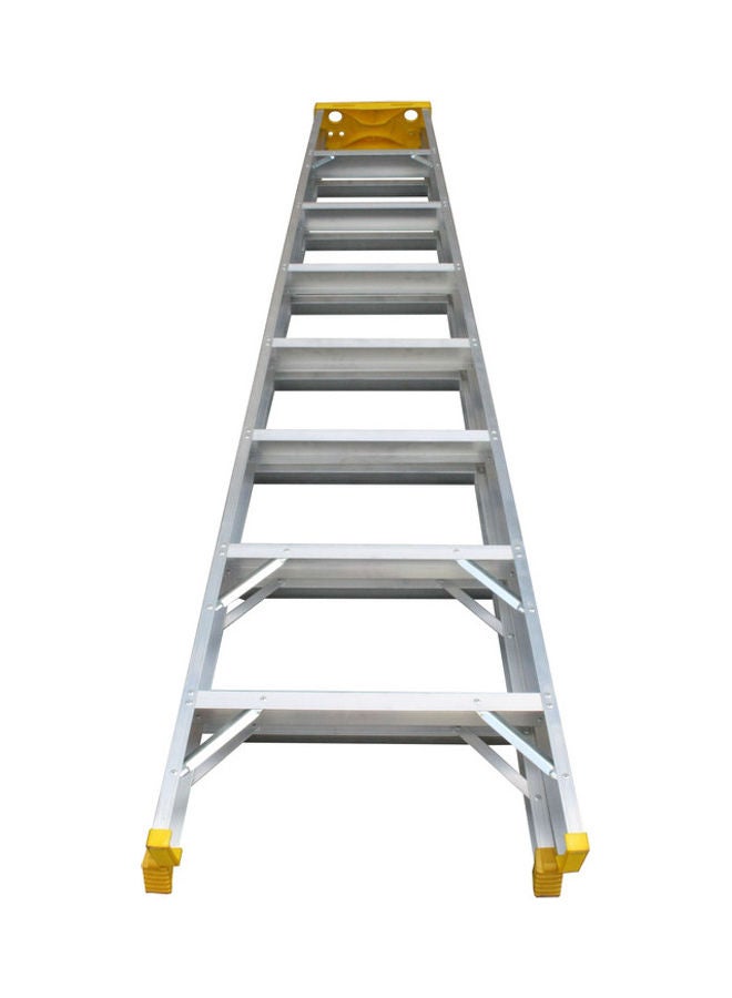 Penguin Aluminium Double Side Plastic Top Ladder Silver 210x15x53.5cm  - Image 3