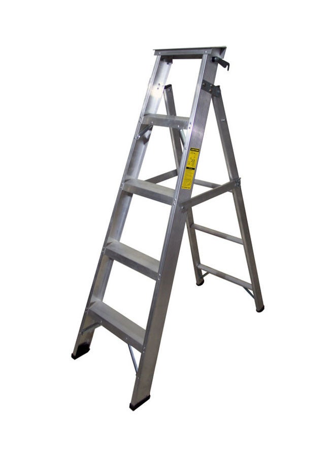 Penguin Aluminium Two-In-One Ladder Silver 151x15x46cm  - Image 1