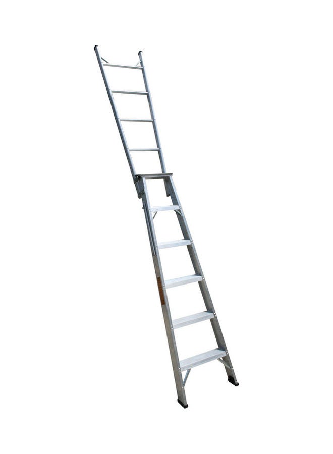 Penguin Aluminium Two-In-One Ladder Silver 181x15x50cm  - Image 3