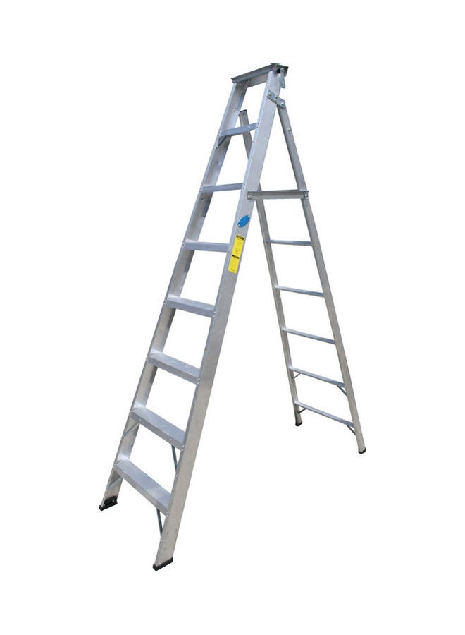 Penguin Aluminium Two-In-One Ladder Silver 241x15x57cm  - Image 1