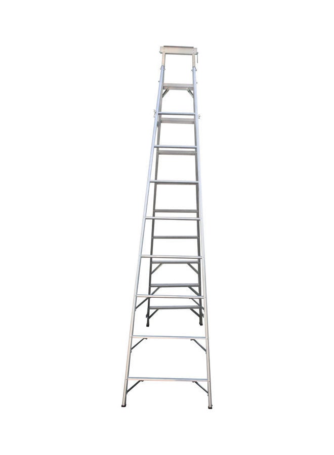 Penguin Aluminium Two-In-One Ladder Silver 301x15x65cm  - Image 2