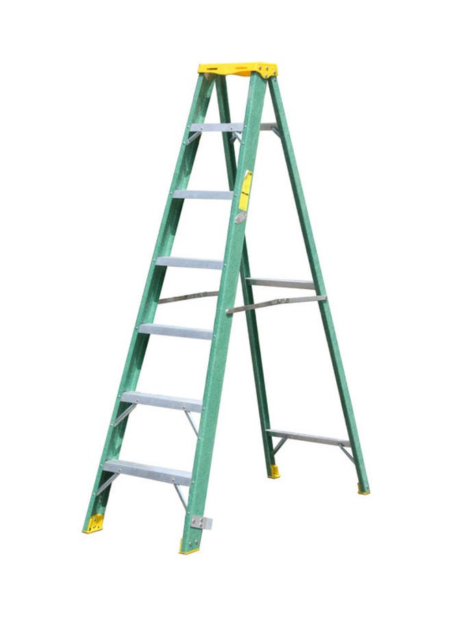Penguin Fiber Glass Single Sided Ladder Green 212x16x60cm  - Image 1