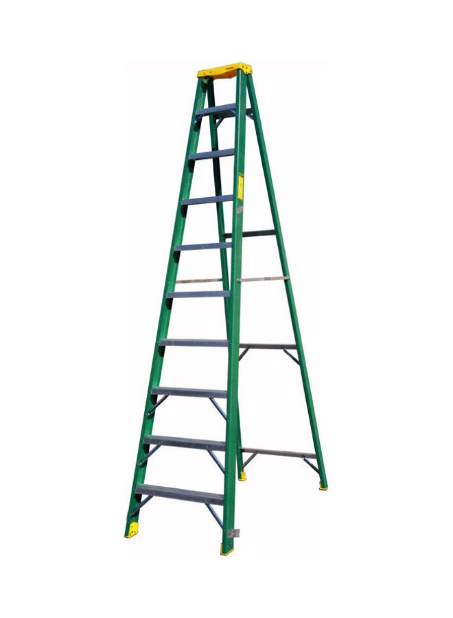 Penguin Fiber Glass Single Sided Ladder Green 302x16x71cm  - Image 1