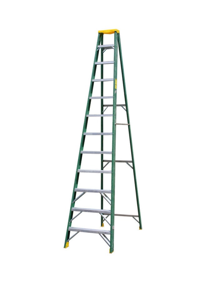 Penguin Fiber Glass Single Sided Ladder Green 360x16x79.5cm  - Image 1