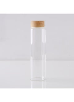 Borosilicate Water Bottle With Wooden Lid Clear - v1622984843/N40736971A_1