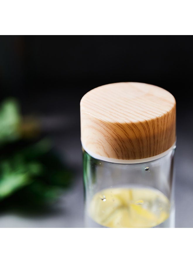 Home Box - Borosilicate Water Bottle With Wooden Lid Clear - Image 1