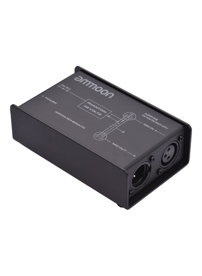 ammoon 48V Low Noise Phantom Power Supply for Condenser Microphone  - Image 3
