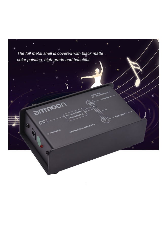 ammoon 48V Low Noise Phantom Power Supply for Condenser Microphone  - Image 5