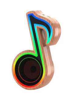 RGB Glare Portable Bluetooth Wireless Speaker Wood Grain