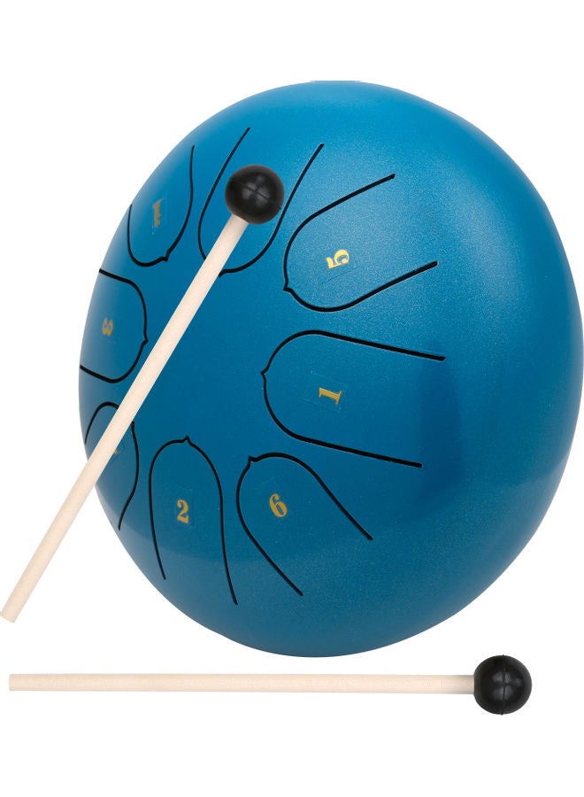 Muslady Mini Steel Hand Pan Drum Percussion Instrument with Drumsticks - Image 1