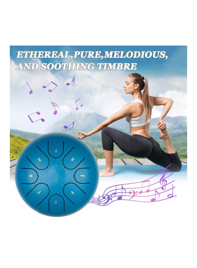 Muslady Mini Steel Hand Pan Drum Percussion Instrument with Drumsticks - Image 4