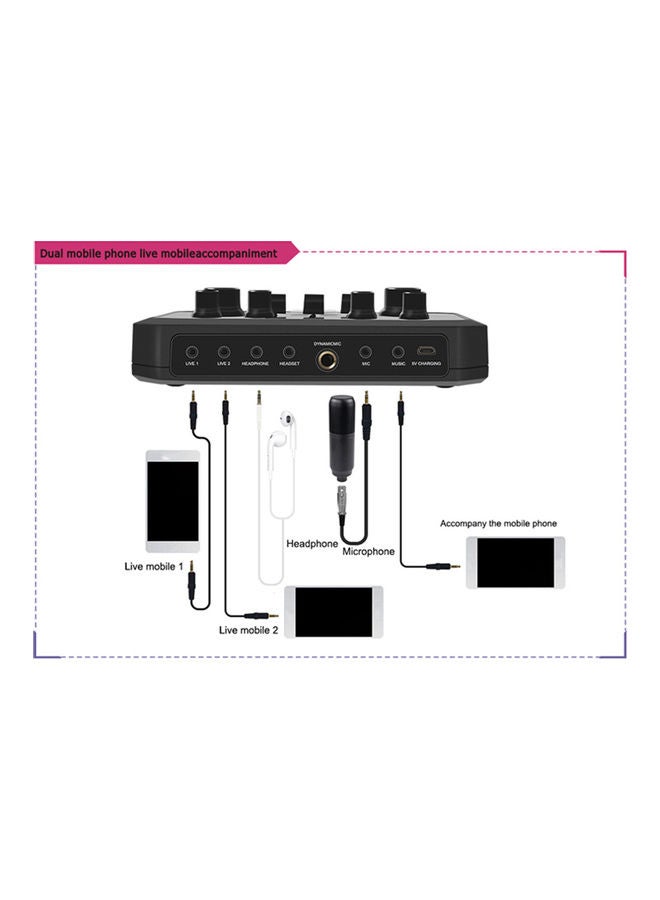 Muslady Live Sound Card Universal Audio Card BT Accompaniment Sound Adapter  - Image 2