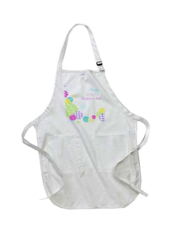 Happy Birthday Daughter-In-Law Printed Apron With Pockets  22 x 24inch White