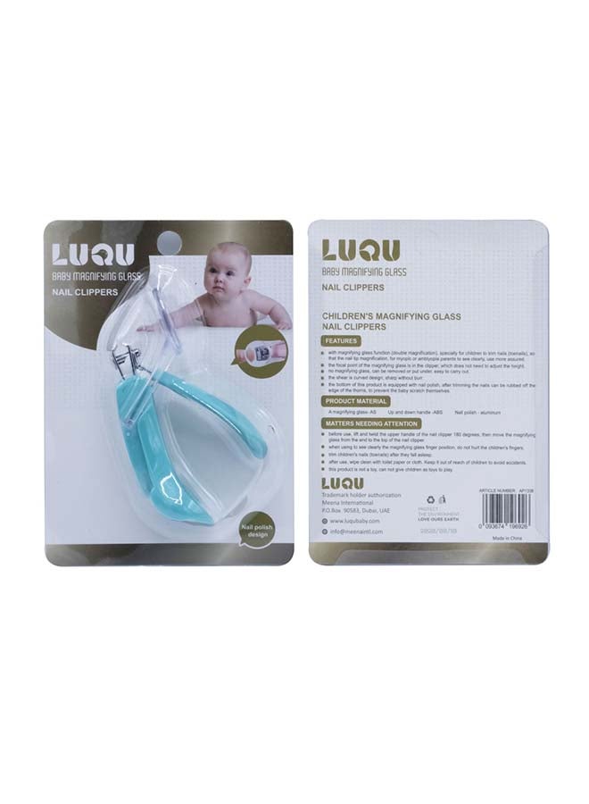 LuQu - Nail Clipper With Magnifier Blue - Image 1