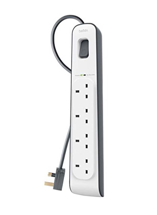 belkin 4-Way Surge Protection Strip White 5.4cm  - Image 1
