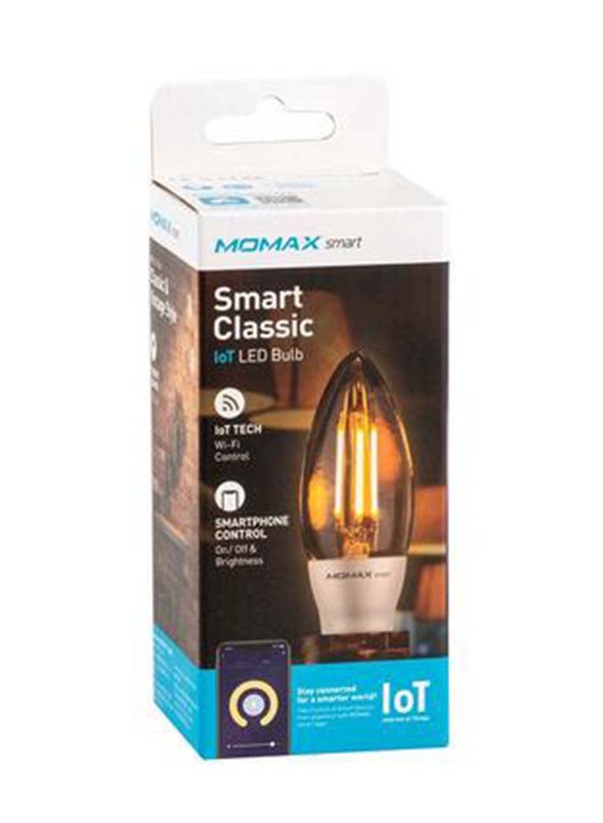 Smart Classic WiFi LED Bulb Silver/White 9.5cm - v1622994123/N47719365A_2