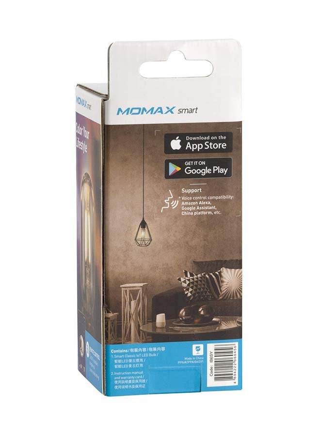 Momax Smart Classic WiFi LED Bulb Silver/White 9.5cm  - Image 4