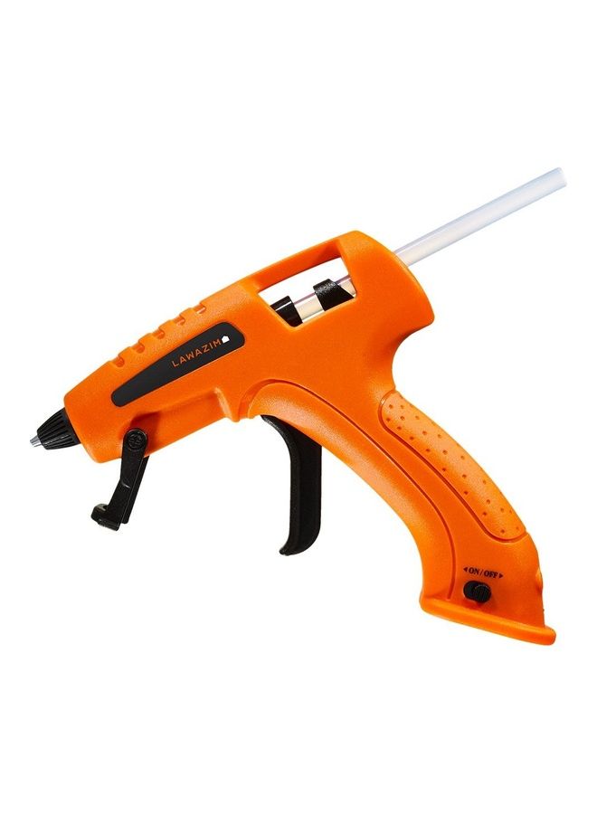 Lawazim Cordless Glue Gun -15W 3.7V Orange - Portable Mini Hot Glue Gun Melting Adhesive Gun Battery-Powered Rechargeable Glue Gun for Arts and Crafts Projects Repairs Scrapbooking Home improvement Orange/Black - Image 2