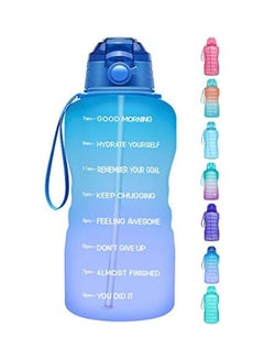 Large 1 Gallon Motivational Water Bottle Multicolour