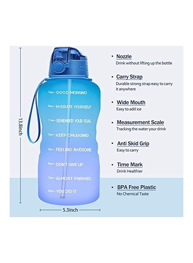 Giotto - Large 1 Gallon Motivational Water Bottle Multicolour - Image 1