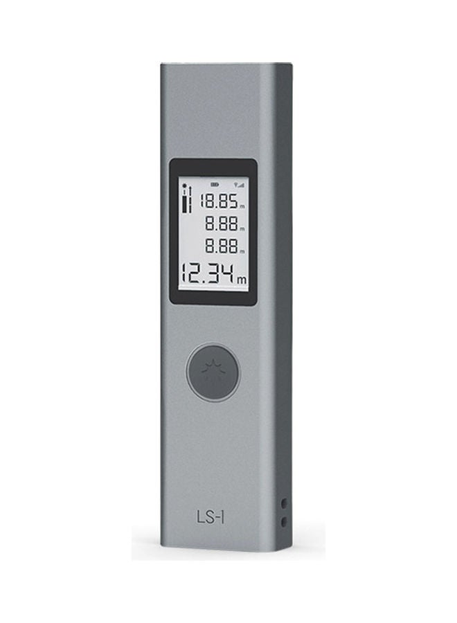 جهاز قياس المسافة بالليزر محمول باليد وعالي الدقة مزود بمنفذ USB للشحن السريع رمادي - Image 1