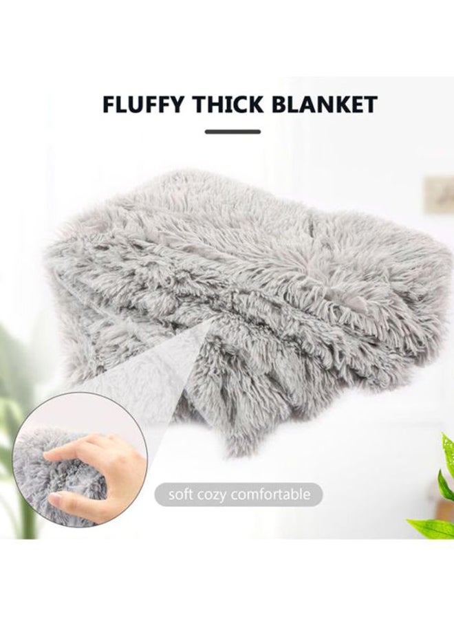 Decdeal - Fluffy Reversible Blanket Grey M - Image 1