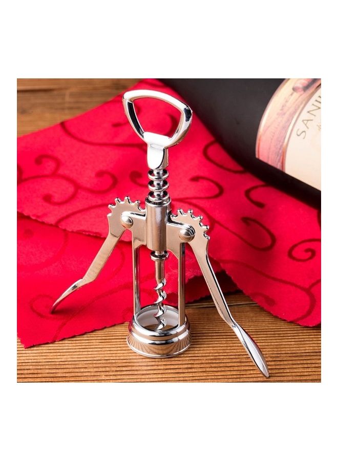 2-Piece Multifunctional Zinc Alloy Bottle Opener Silver  - Image 4