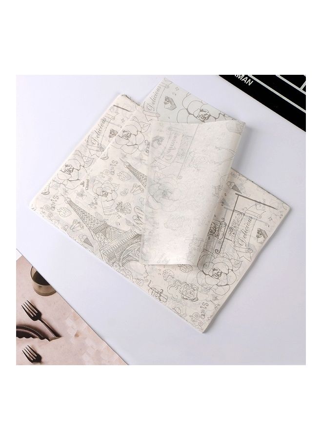 Grey Tower Cake Greaseproof Baking Paper White/Black - Image 1