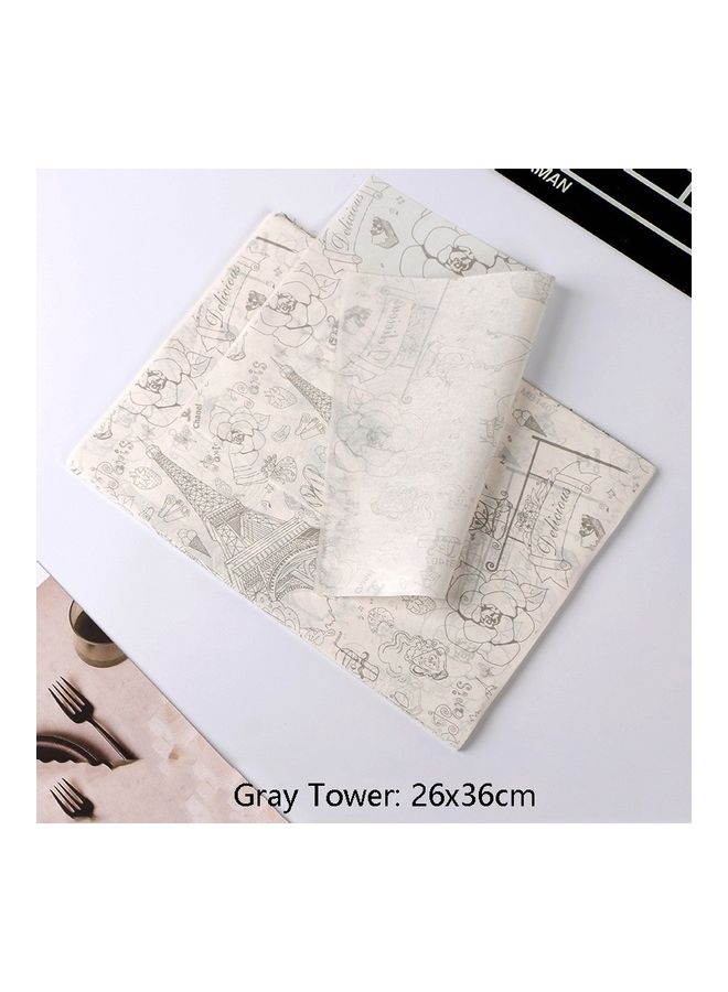 Grey Tower Cake Greaseproof Baking Paper White/Black - Image 2