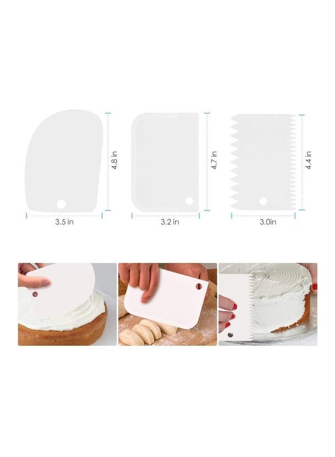 6-Piece Cake Turntable Set Decorating Baking Tool Multicolour  - Image 3