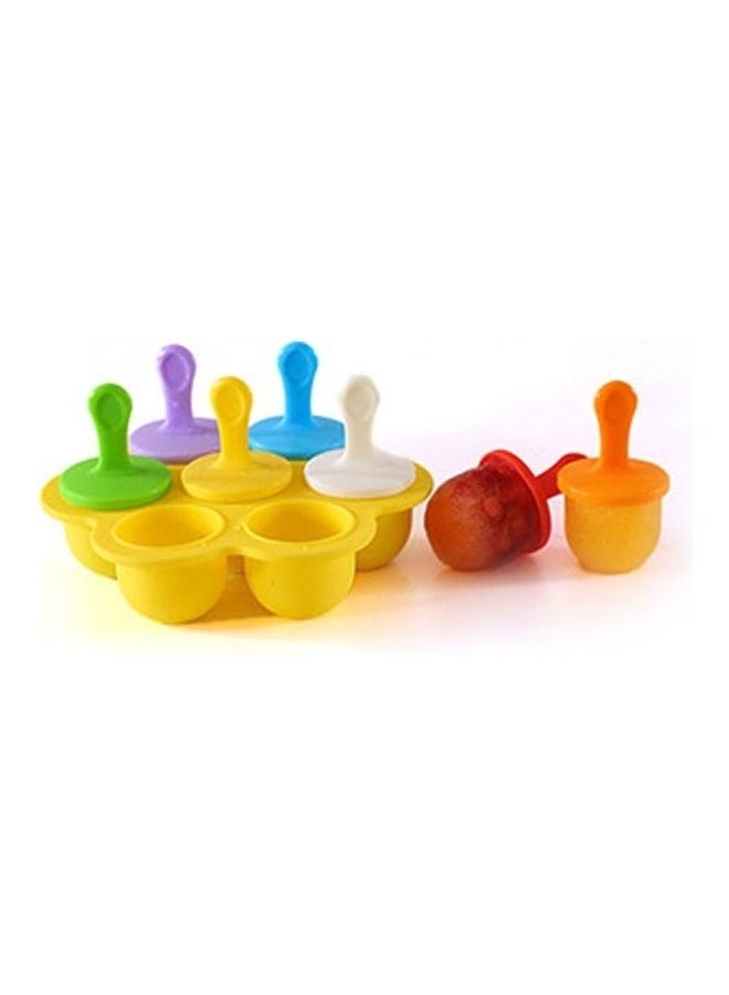 Silicone Mini Ice Cream Ball Lolly Maker Yellow 