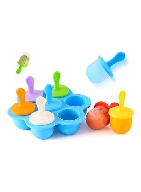 Silicone Mini Ice Cream Ball Lolly Maker Blue