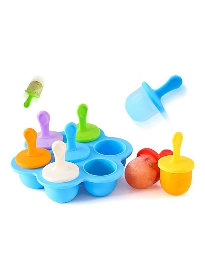 Silicone Mini Ice Cream Ball Lolly Maker Blue
