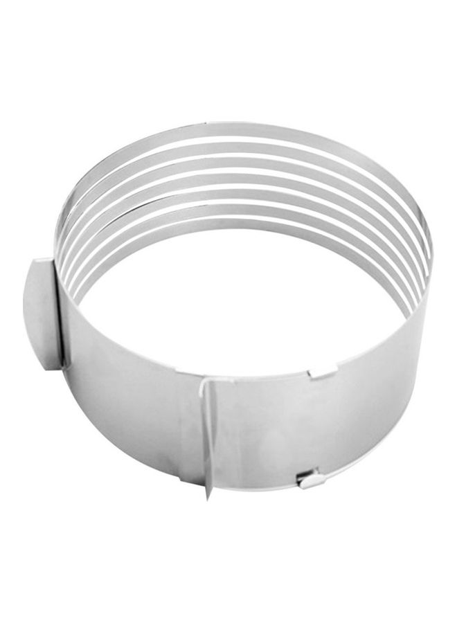 Stainless Steel Round Adjustable Baking Slicer Silver 