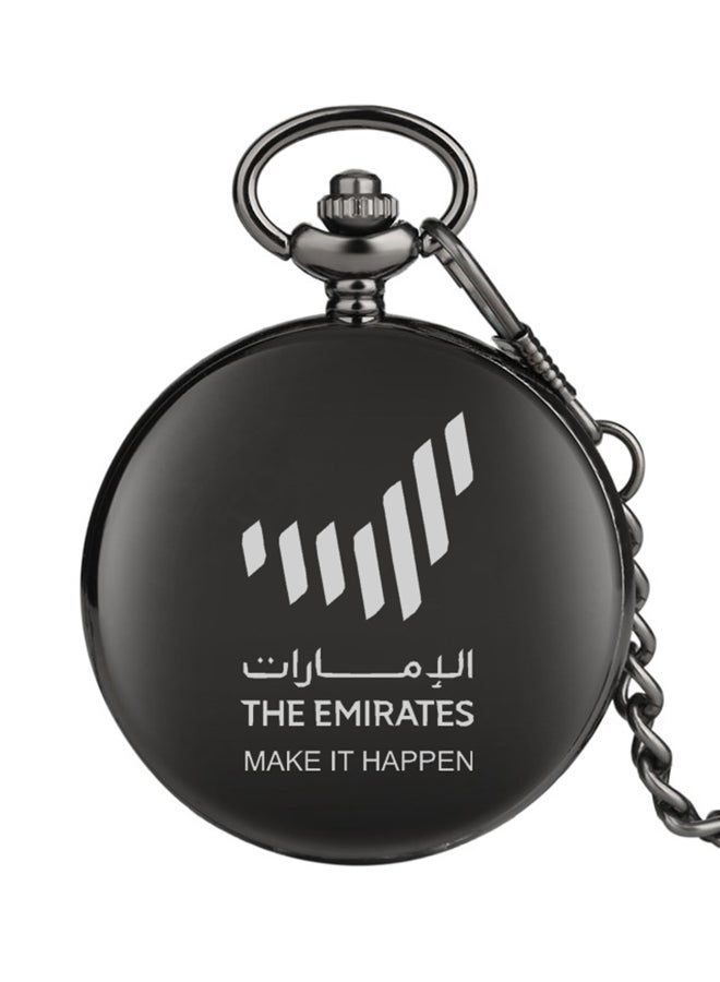 ساعة جيب كوارتز بطبعة تذكارية لدولة الإمارات العربية المتحدة مطبوع عليها عبارة 'The Emirates Make It Happen' unisex - v1623042923/N46988421A_2