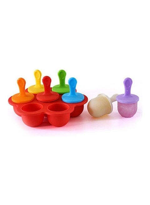 Silicone Mini Ice Cream Ball Lolly Maker Red
