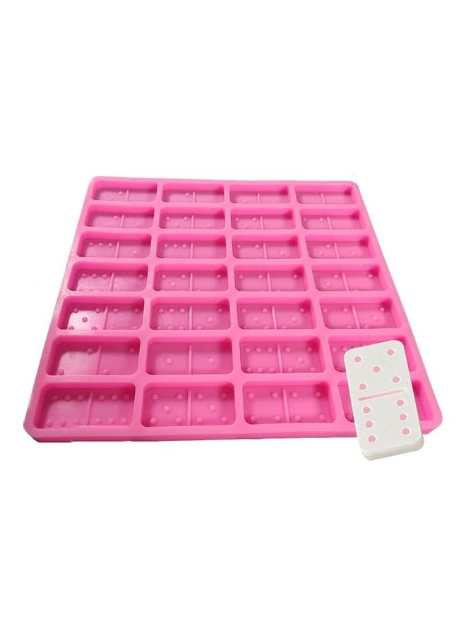 Domino Silicone Mold Fondant Cake Decoration Pink 28x28x3cm - Image 1
