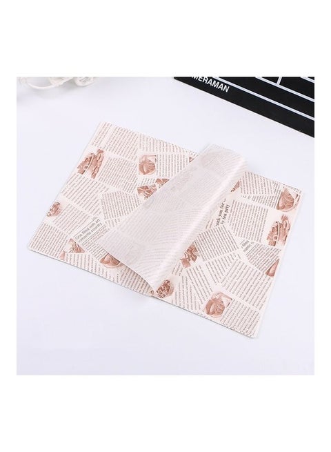 Classical Newspaper Cake Baking Paper Multicolour