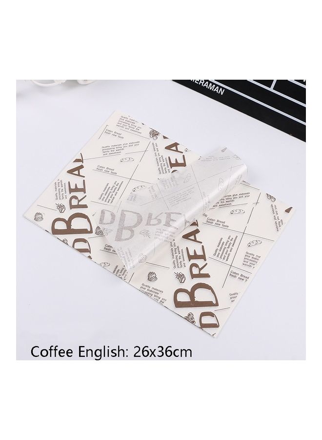Coffee English Cake Greaseproof Paper Baking Paper Multicolour