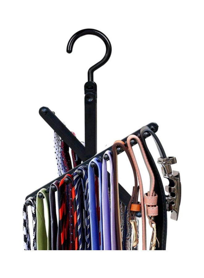 Tie Hanger Non-Slip Adjustable Tie Rack Black - Image 2
