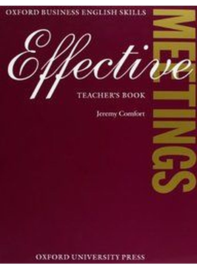 اجتماعات فعالة: كتاب المعلم